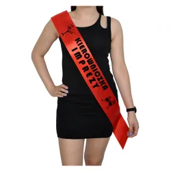 Szarfa CZERWONA Wieczór Panieński Kierowniczka imprezy